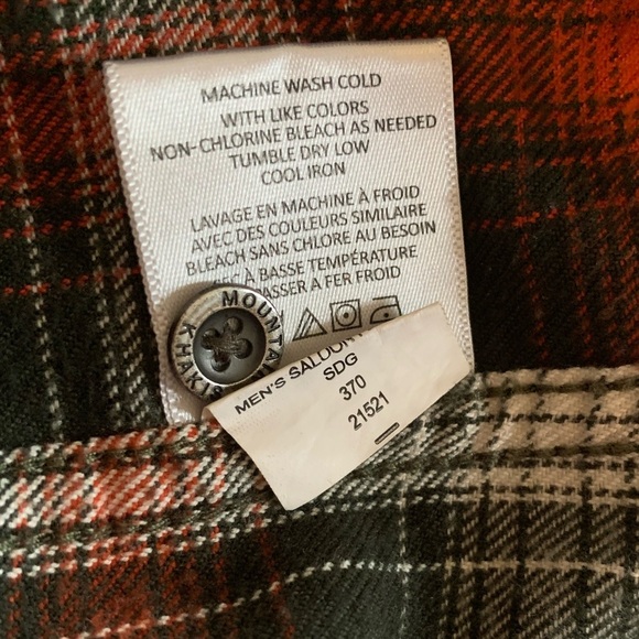 Mountain khaki snap button flannel mens saloon flannel - Picture 11 of 11